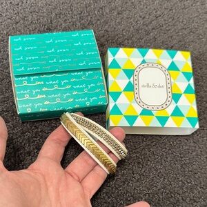 Stella & Dot Gold and Silver Chevron Bracelet Trio